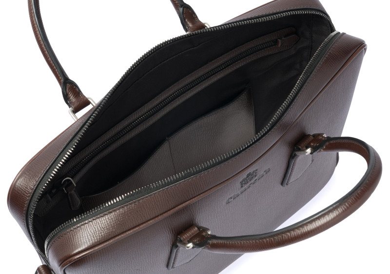 Craven
St James Leather Laptop Bag Coffee 5