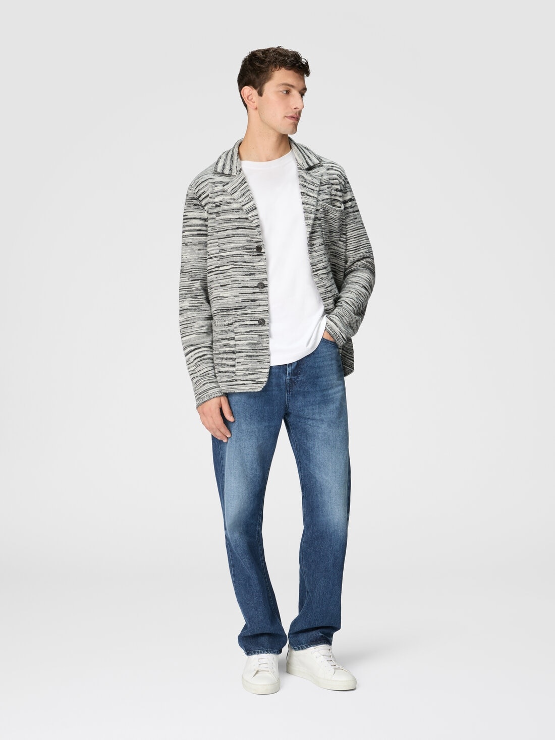 Deconstructed mélange cashmere blazer - 2