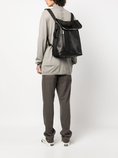 Rick Owens Cargo grained-leather backpack outlook