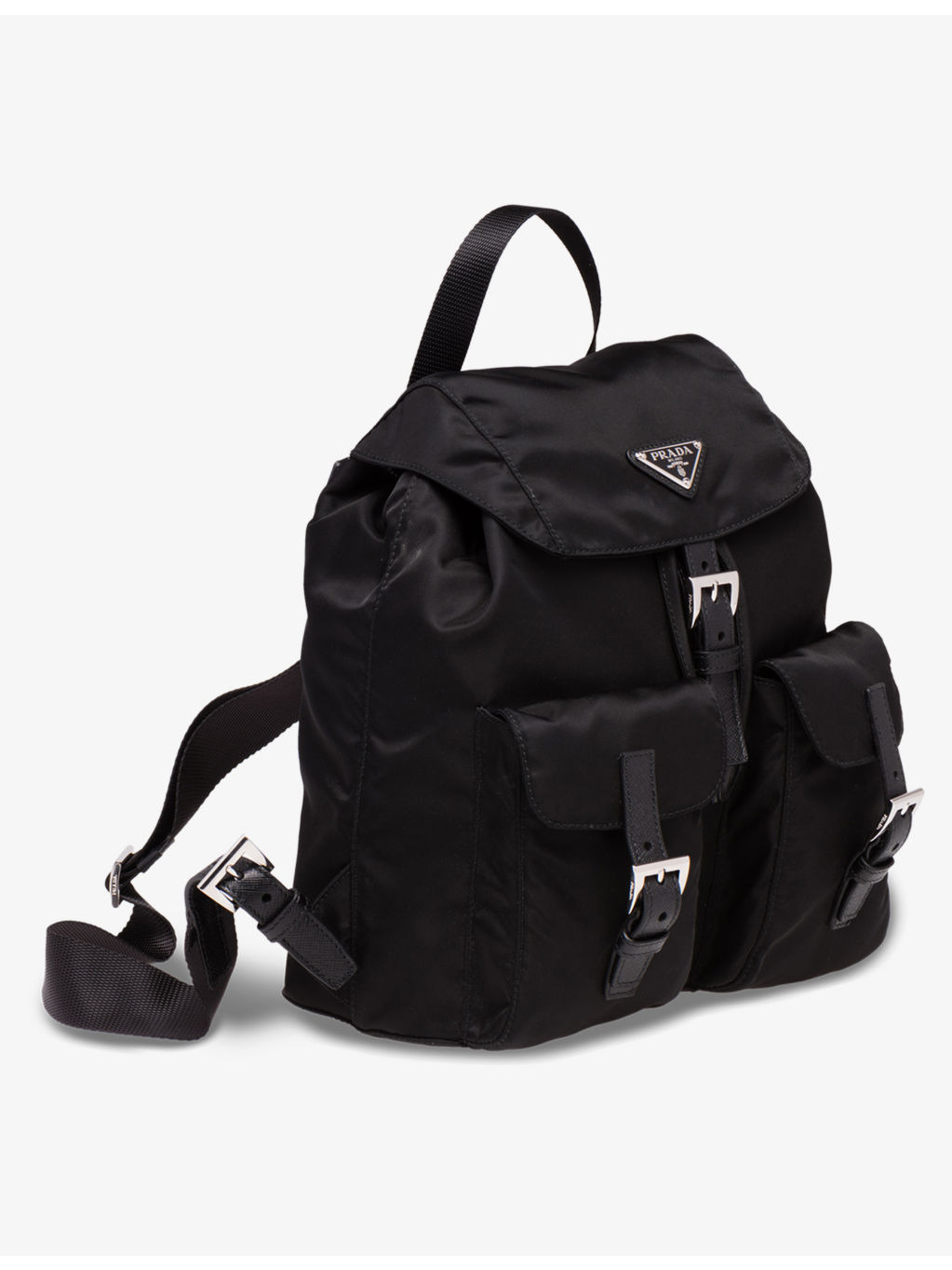 Logo-plaque recycled-polyamide backpack - 5
