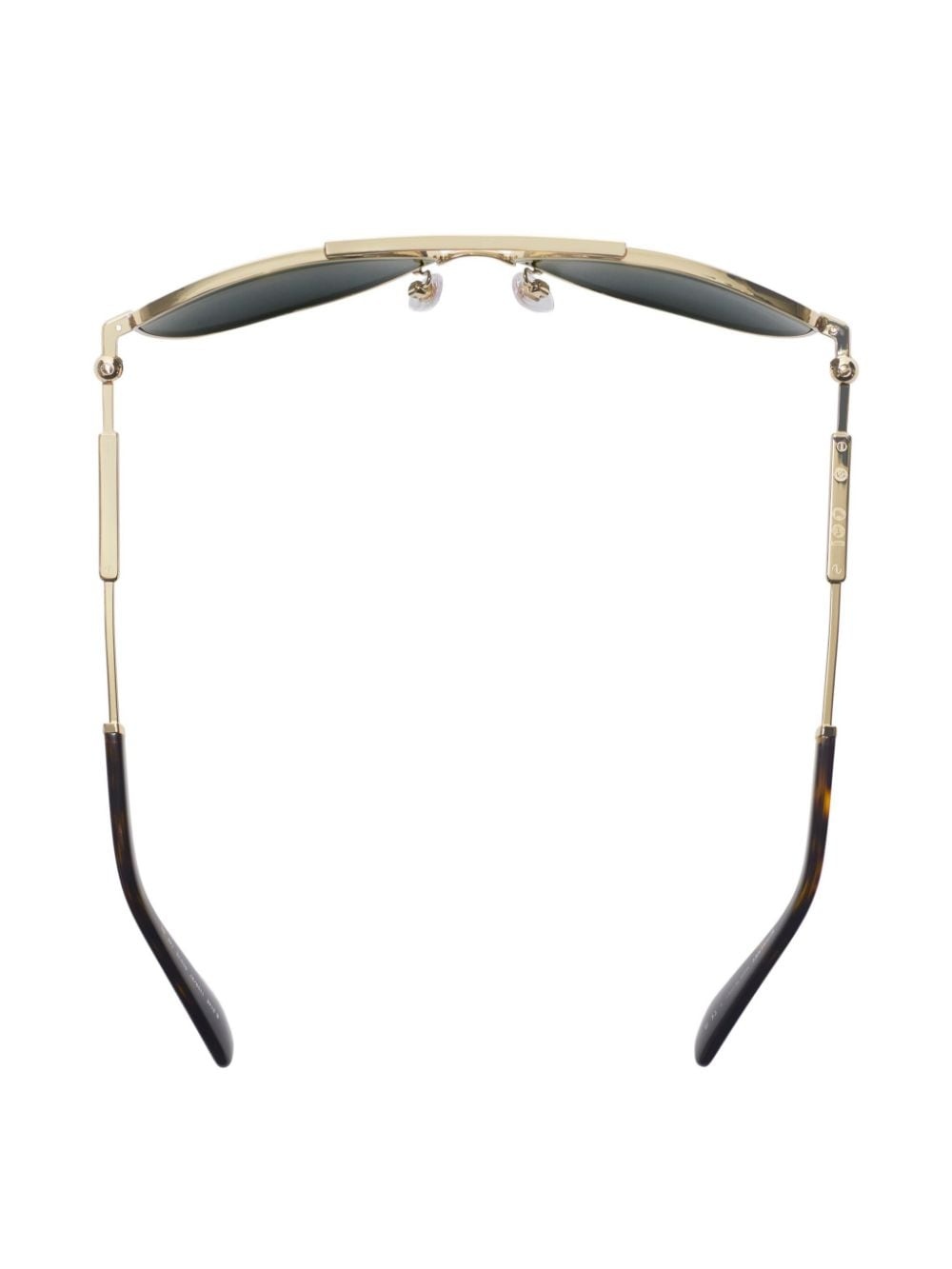 tortoiseshell-effect navigator-frame sunglasses - 3
