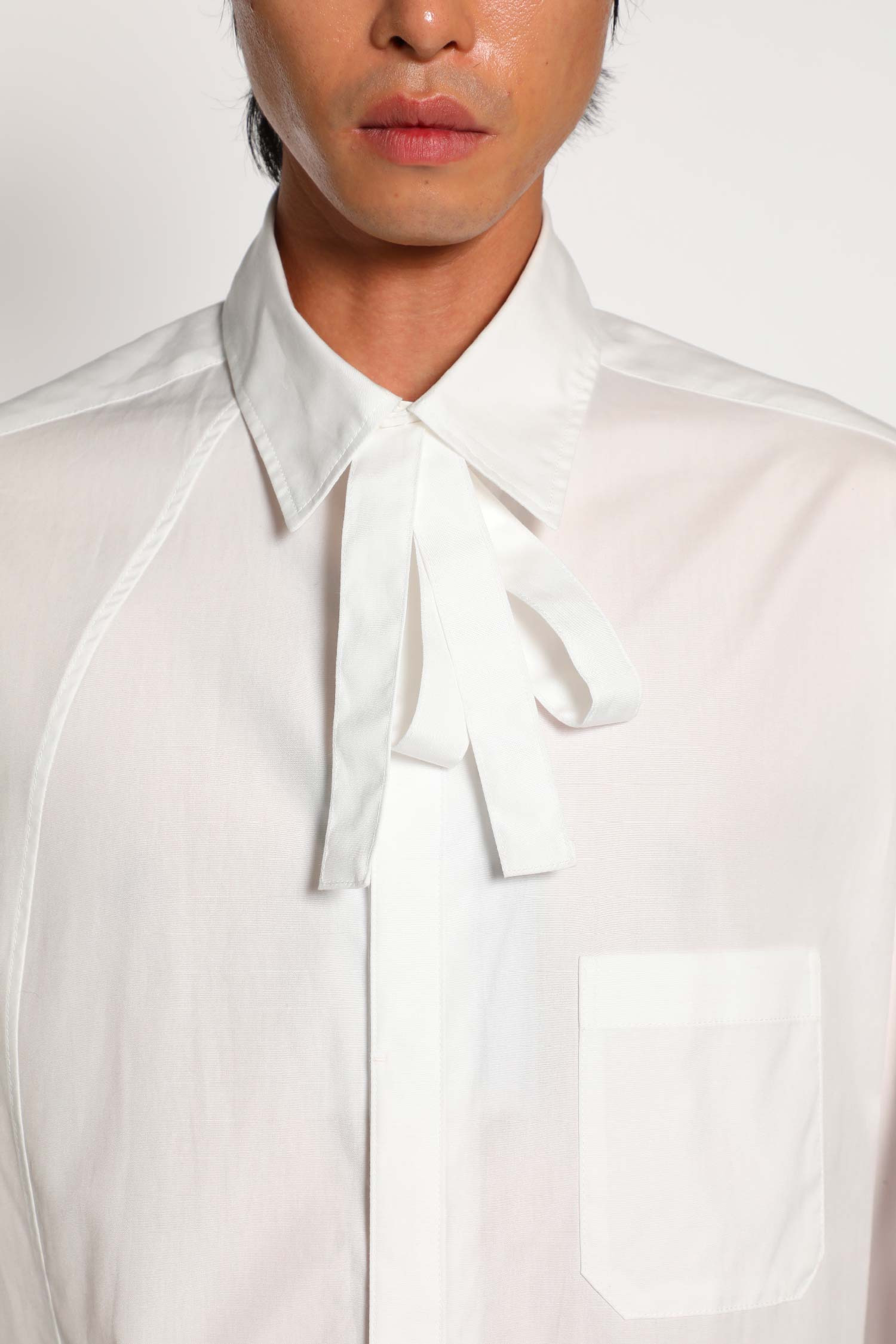 100/2 Broad Switching Blouse With Bowtie - 4
