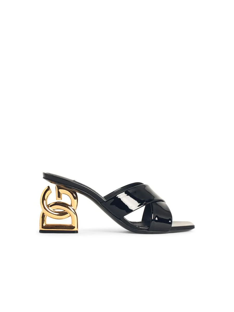 Dolce & Gabbana Black Leather Sandals - 1