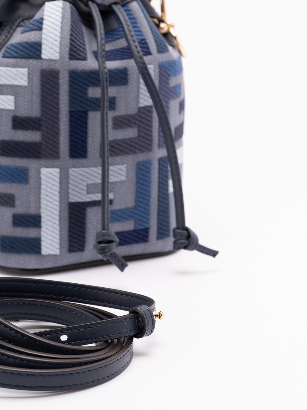 【FENDI】MINI MON TRESOR DENIM RICAMO F◆8BS093AV11 FENDI Mini Denim `Mon Tresor` Bucket Bag With `FF