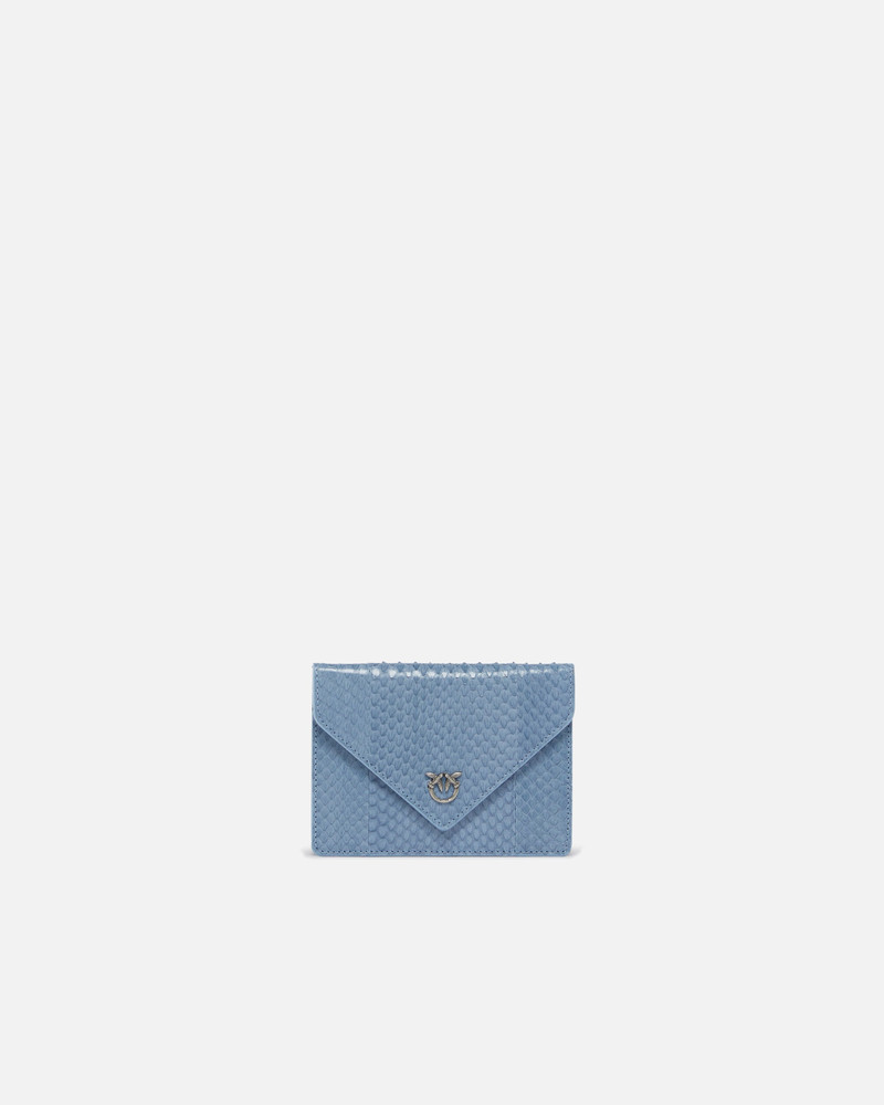PINKO GALLERIA SMALL POUCH IN SHINY REPTILE SKIN 1