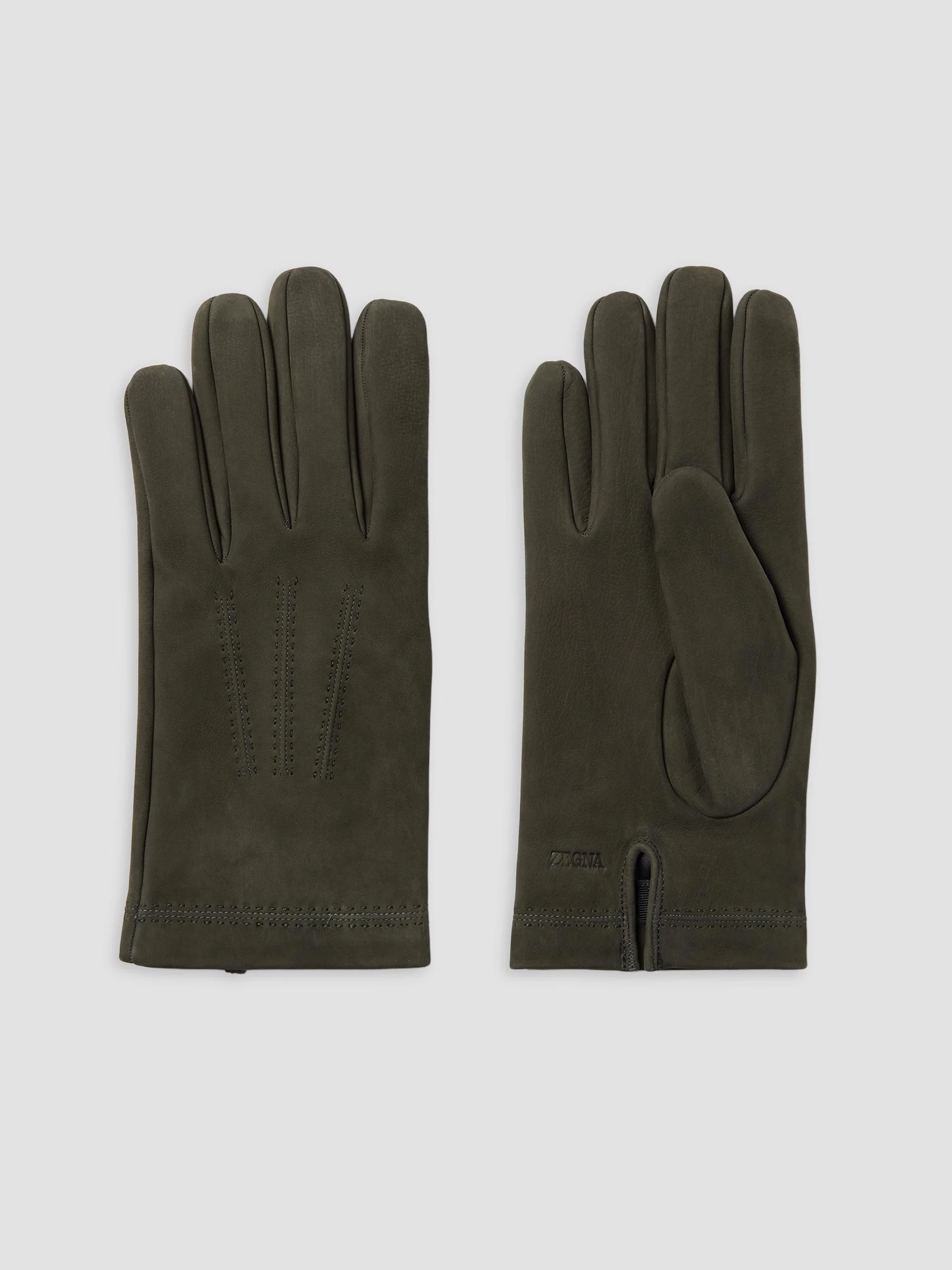 Men's Secondskin Gloves - Dark Olive Green - 1