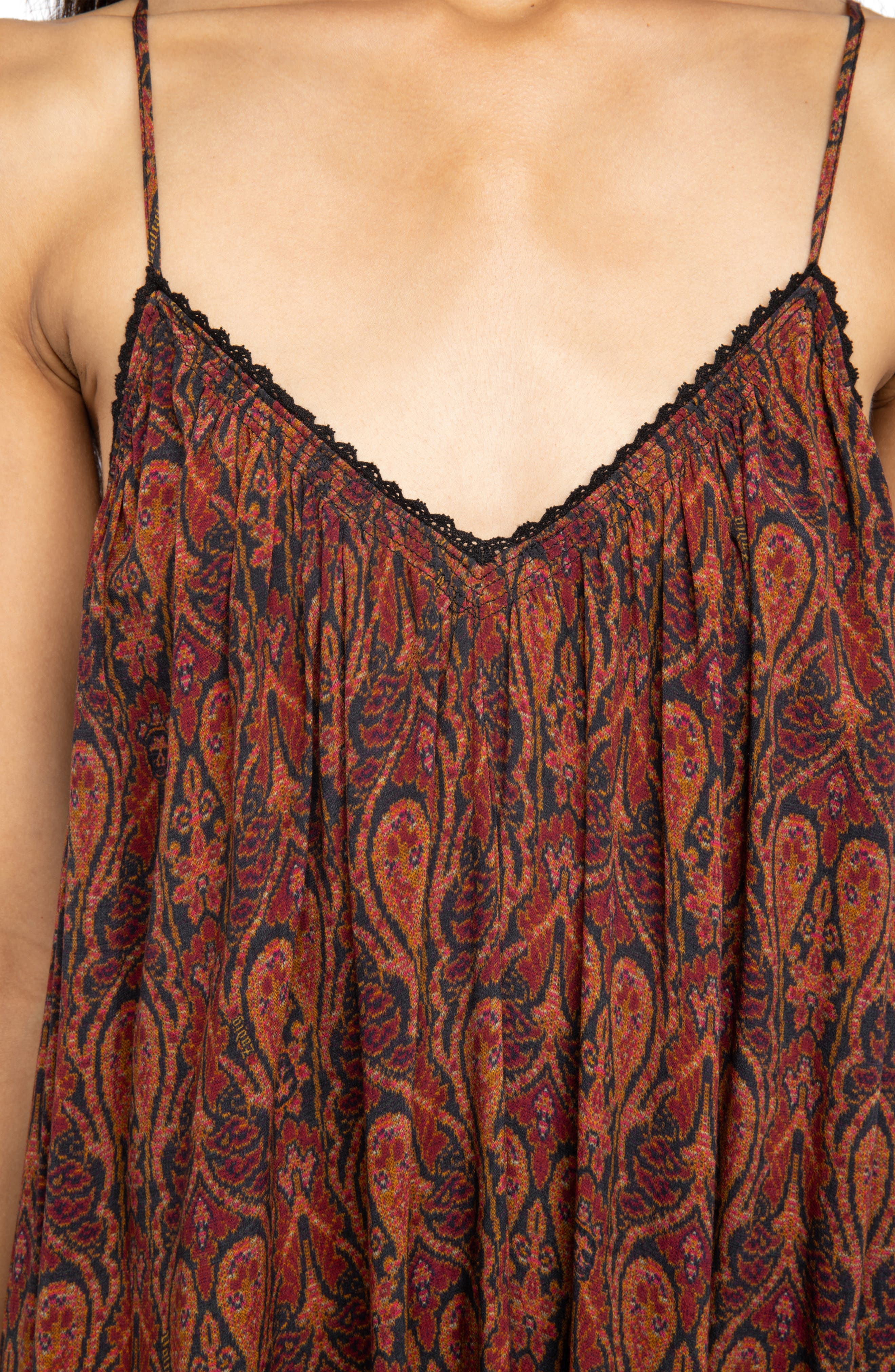 Zadig & Voltaire Ristym Paisley Print Slipdress in Black at Nordstrom - 4