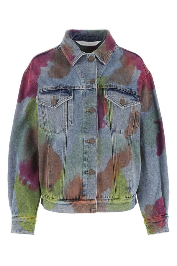 ジャケット PALM ANGELS Multicolor Denim Oversize Jacket Palm Angels Multicolor denim oversize jacket