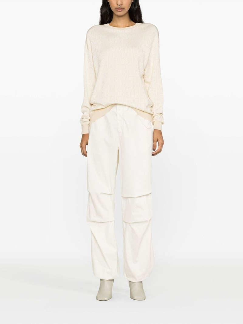 Moschino logo intarsia-knit sweater outlook