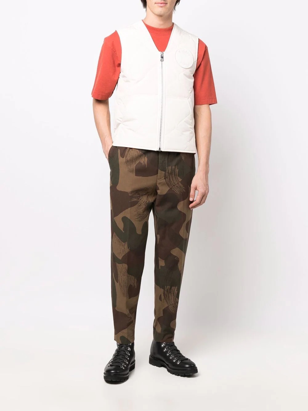 camo-print tapered trousers - 2