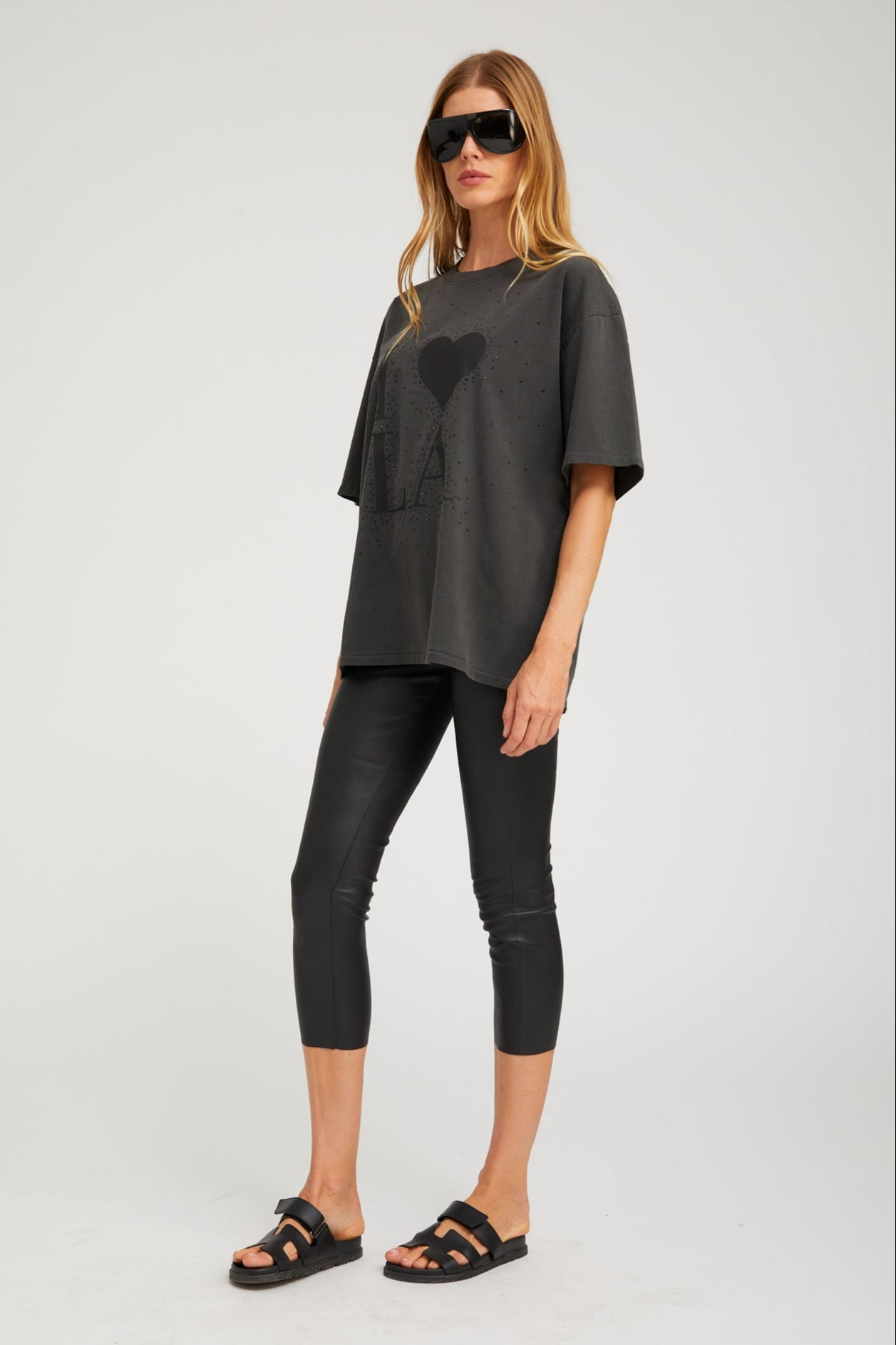 VINTAGE BLACK I LOVE LA TEE - 4