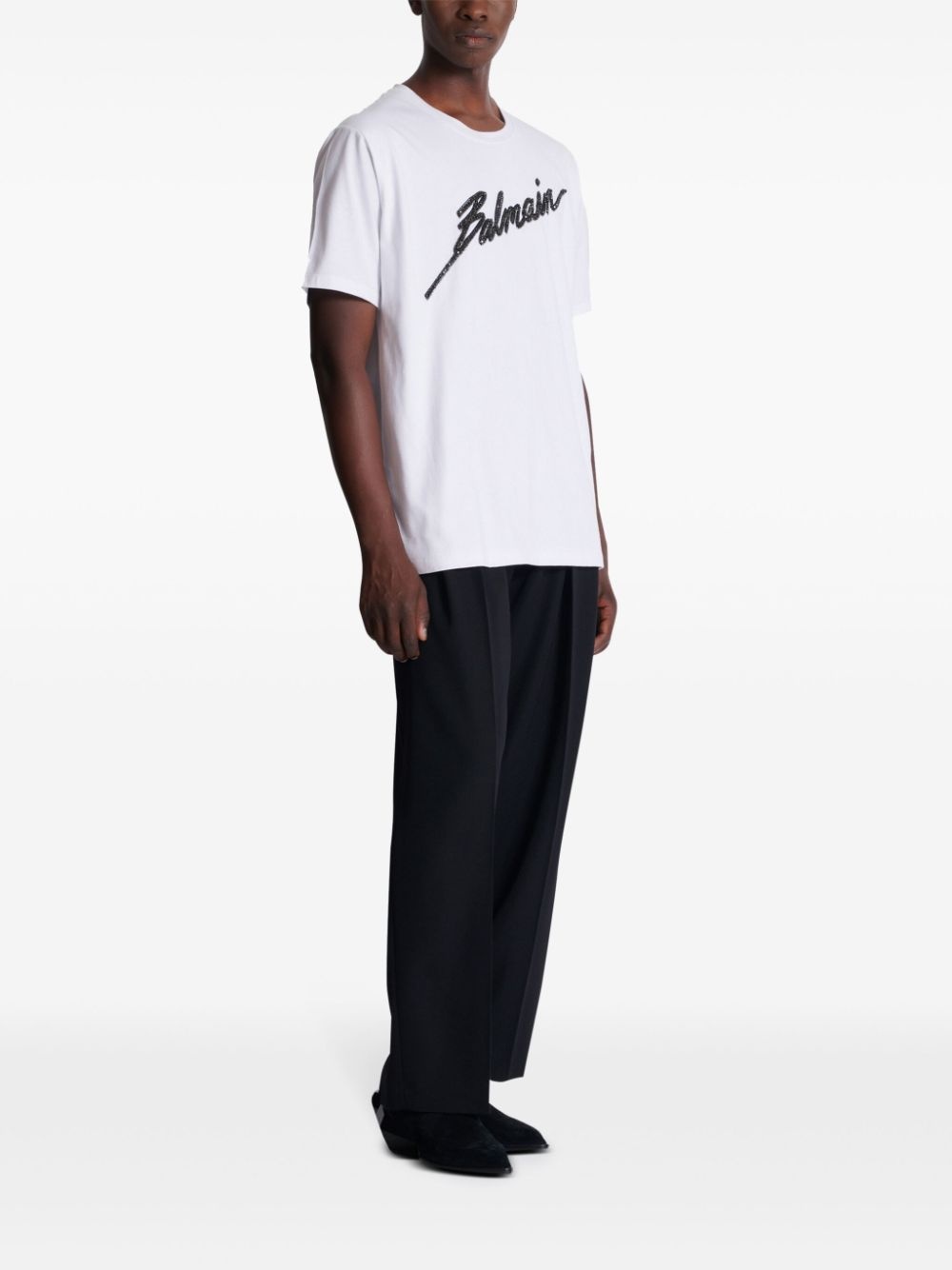 logo-embroidered T-shirt - 3