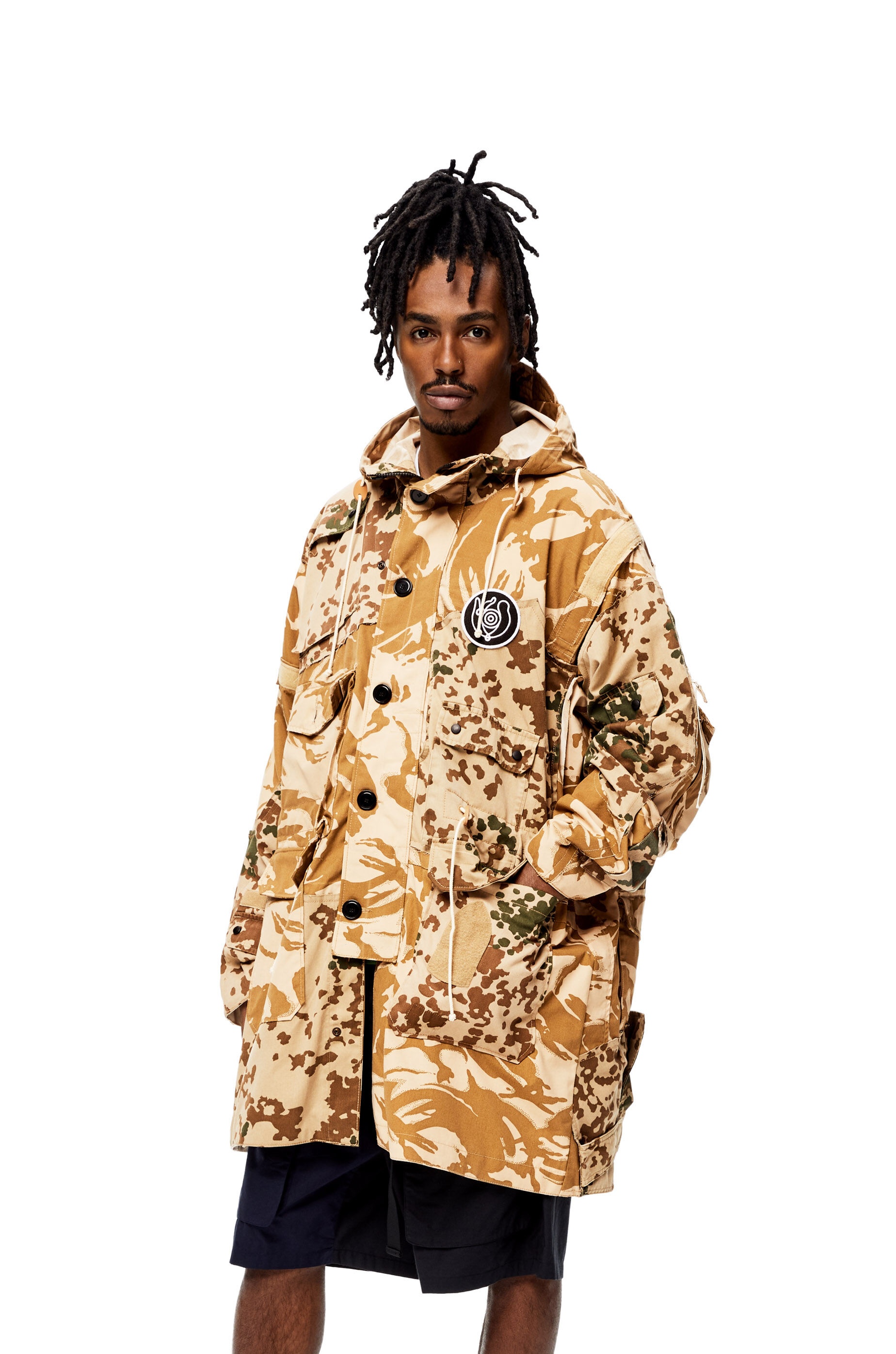 Camo patchwork parka - 3