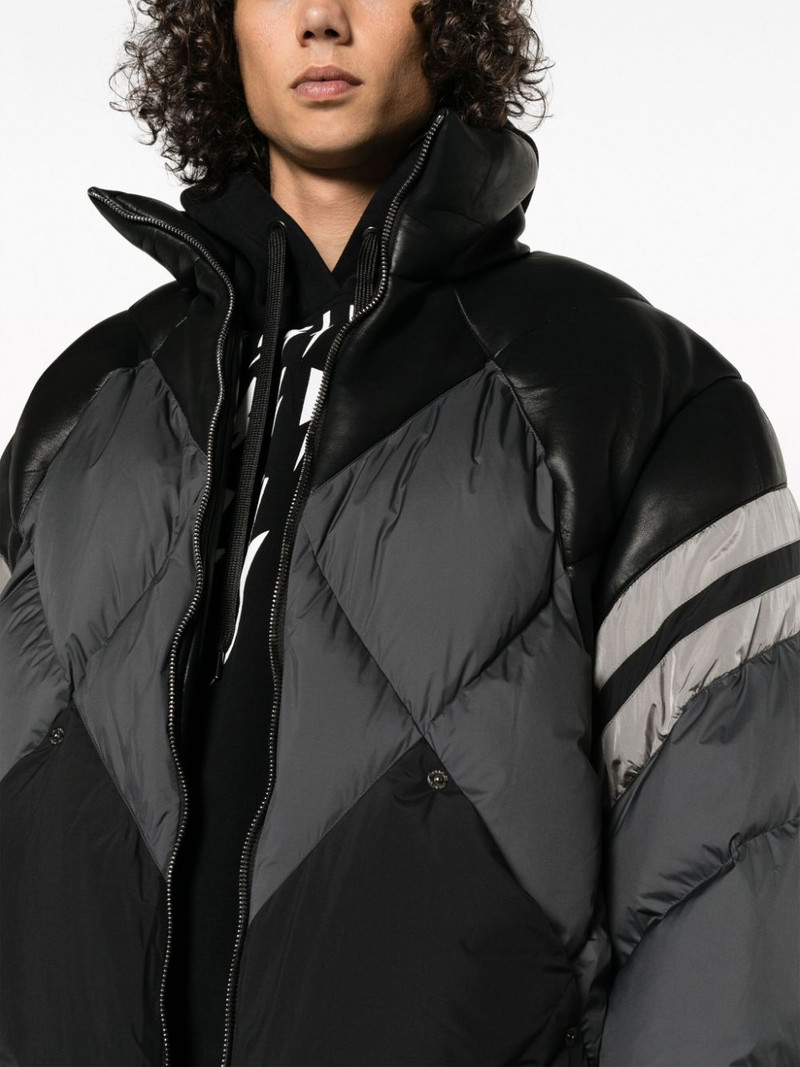 panelled mock-neck padded jacket 5