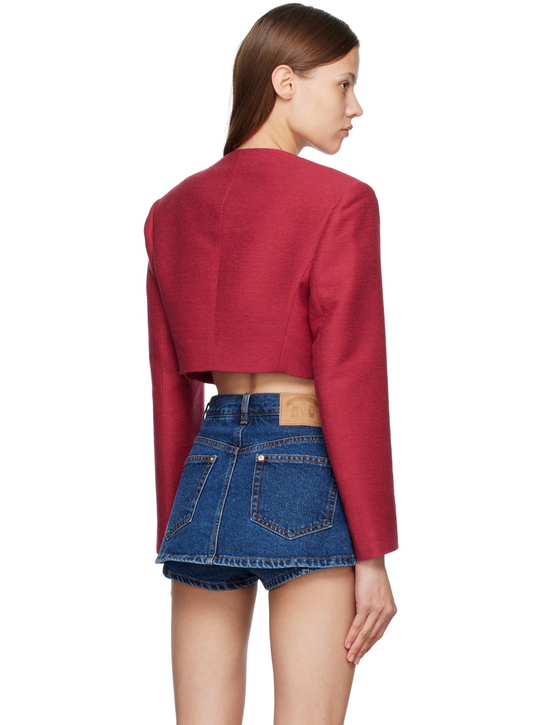 Pink Cropped Blazer - 3