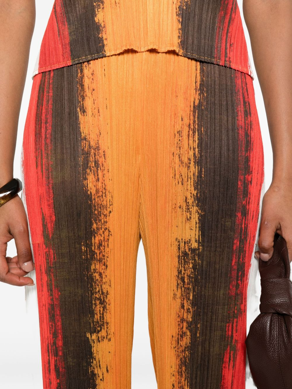 pleated stripe trousers - 5