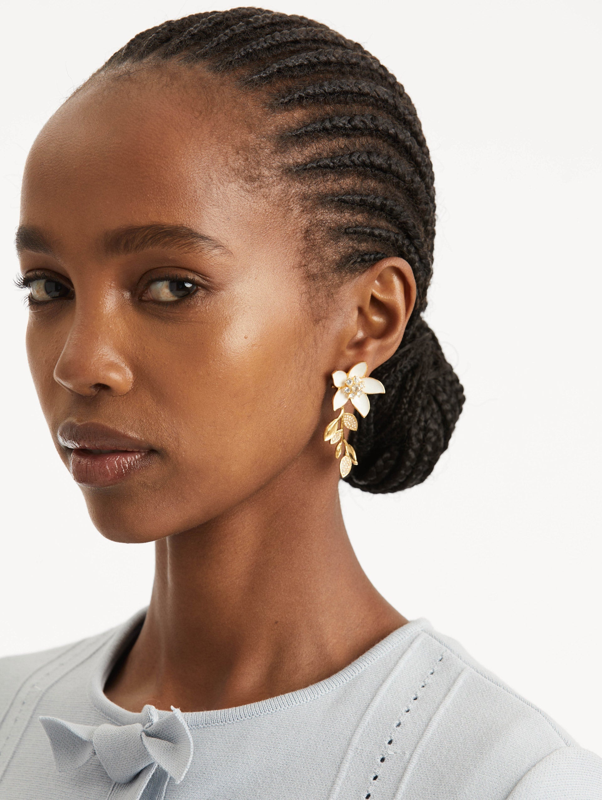 ENAMEL JASMIN VINE EARRINGS - 2