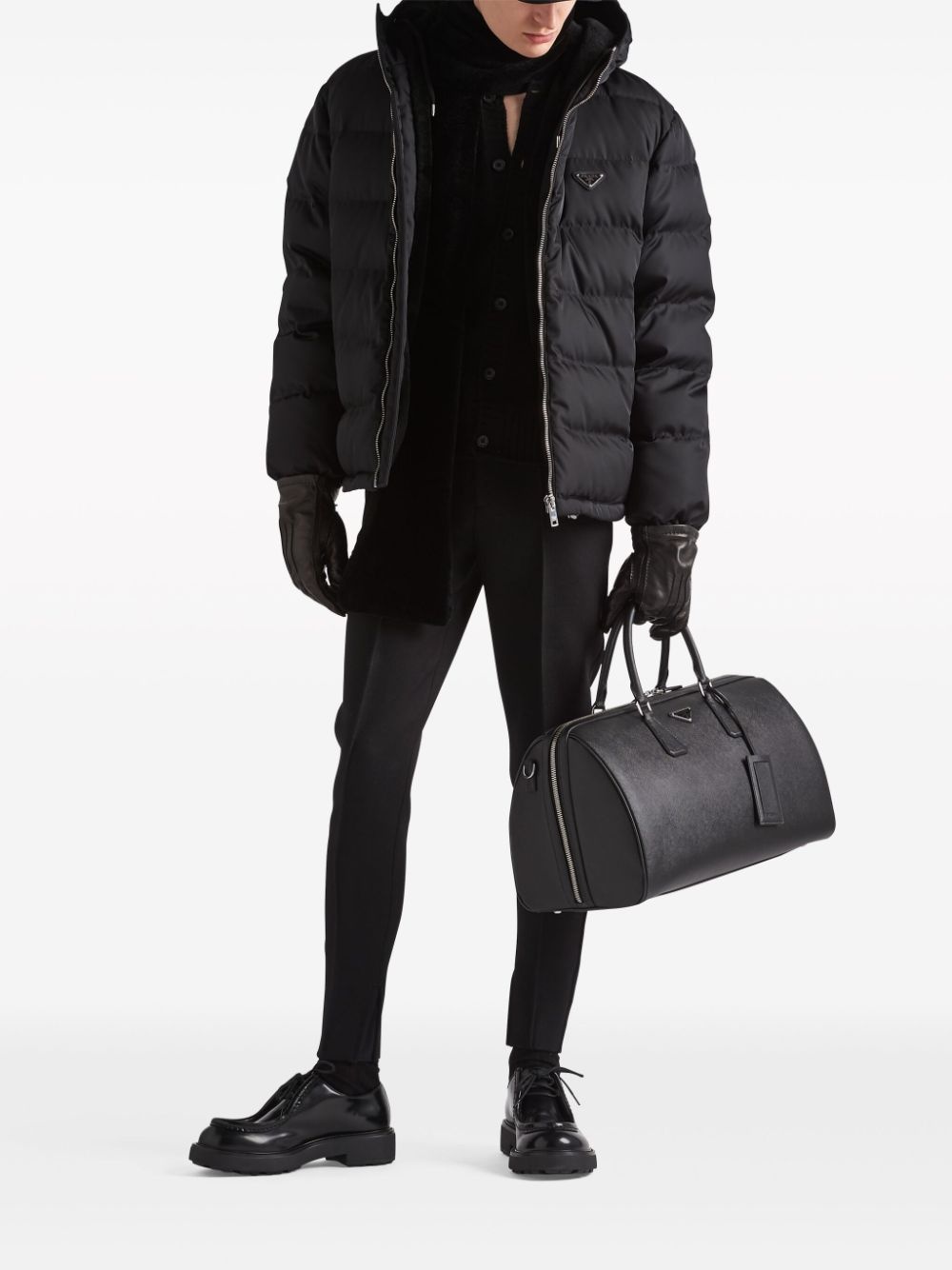 triangle-logo padded jacket - 2