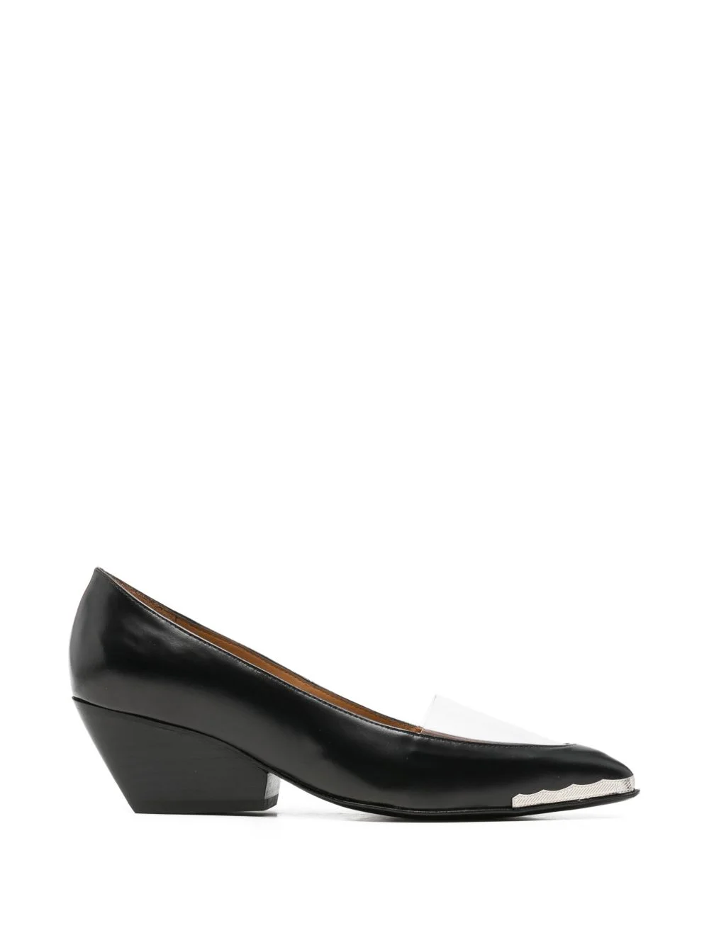 metal-tip transparent-panel pumps - 1