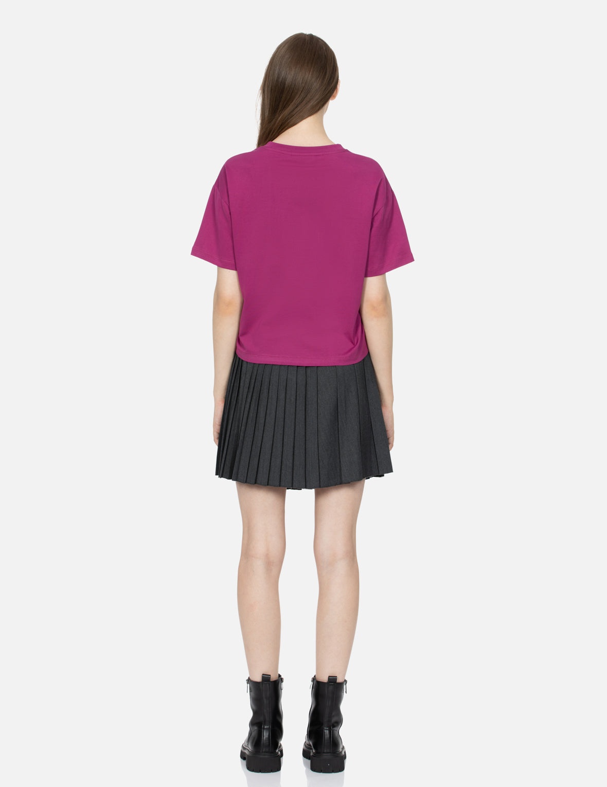 Asymmetric Fashion Fit Pleated Skirt - 6