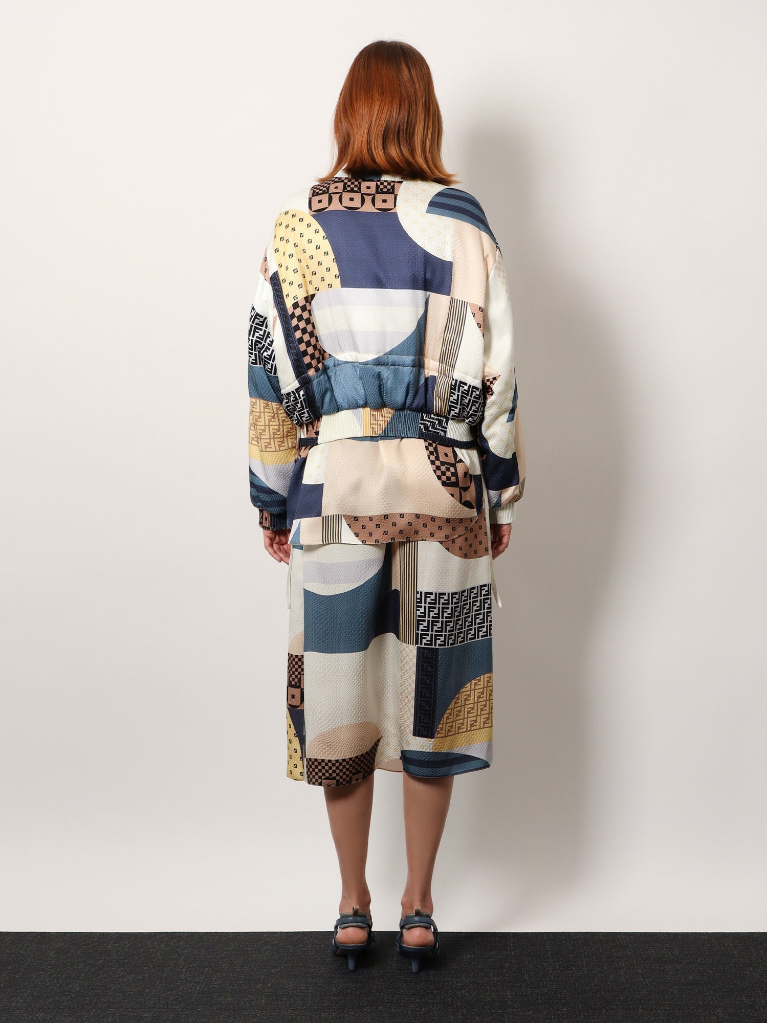 Fendi Women Reversible Patchwork Silk Bomber - 3