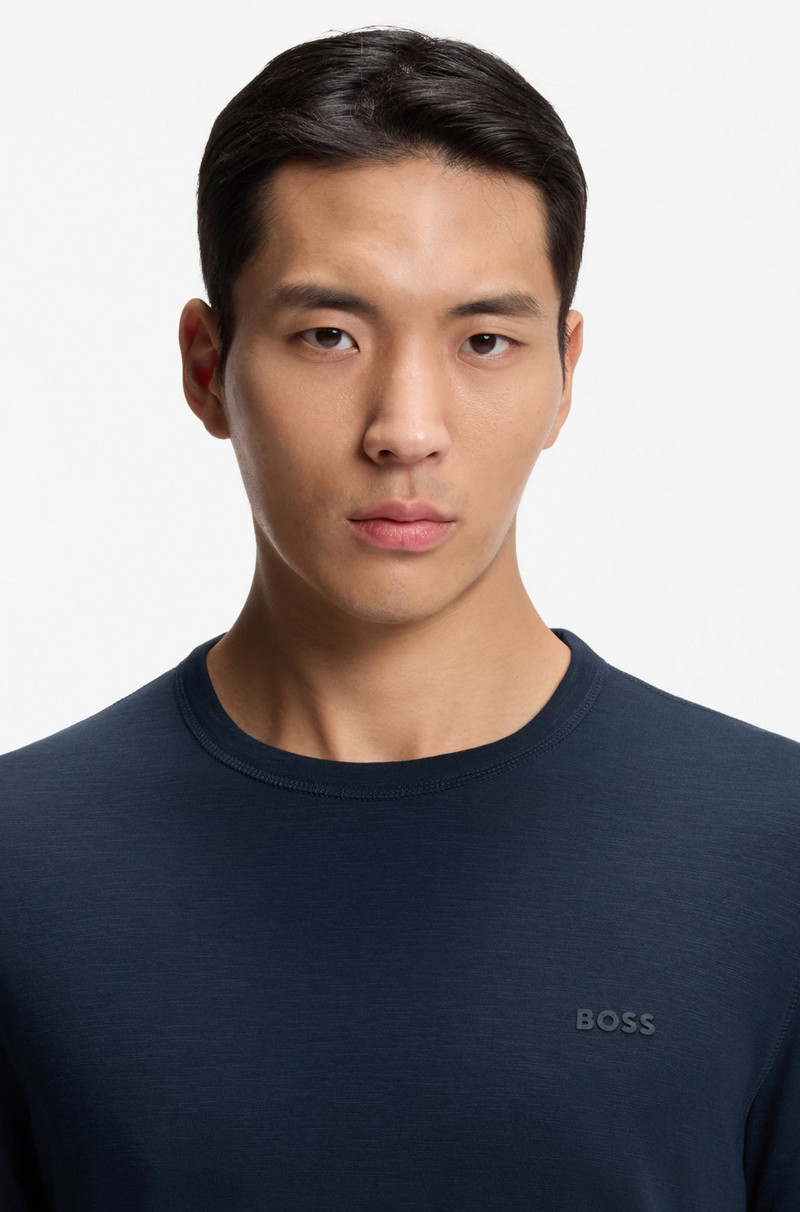SLUB-COTTON T-SHIRT WITH LOGO DETAIL 3