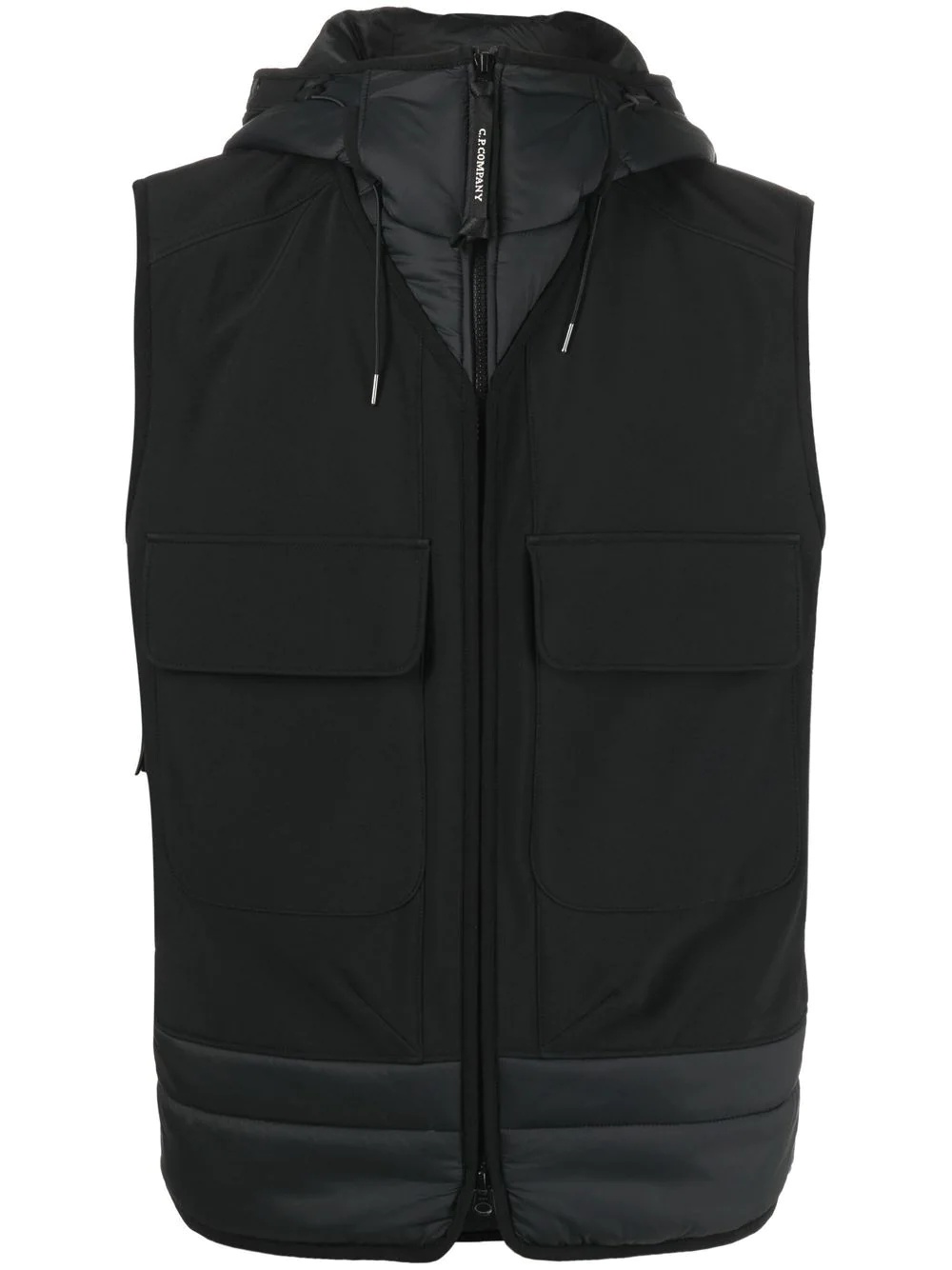 padded hooded gilet - 1