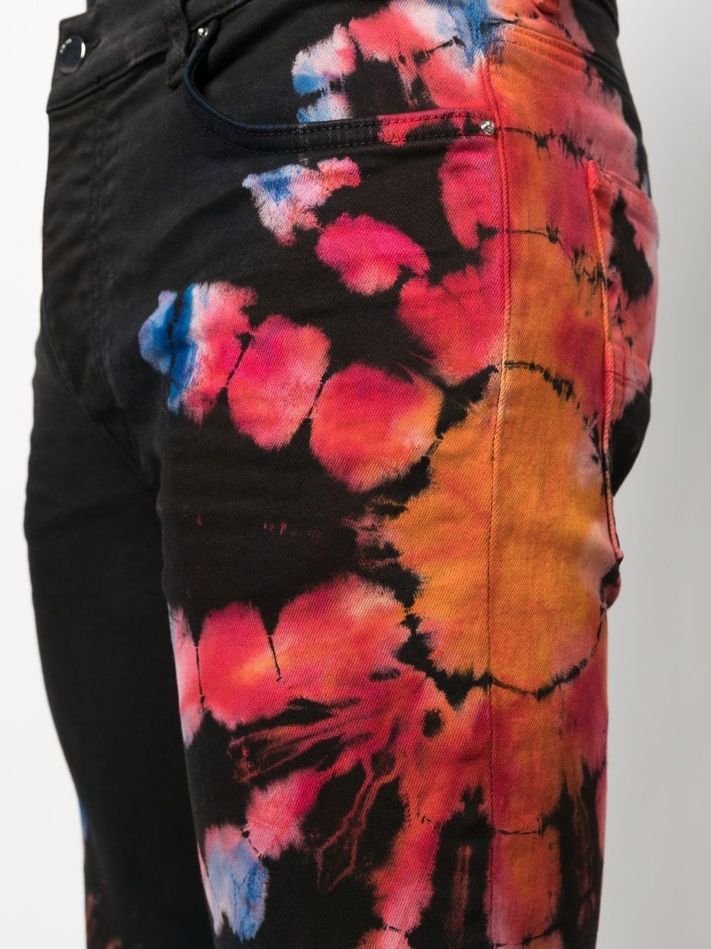 tie-dye print skinny jeans - 5