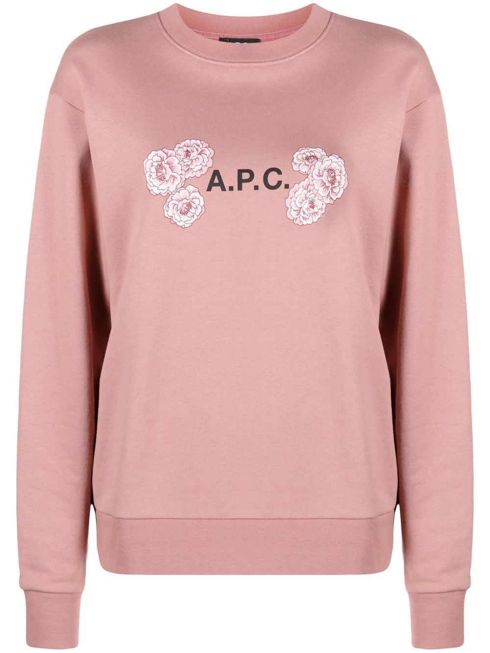 logo-print cotton sweatshirt - 1