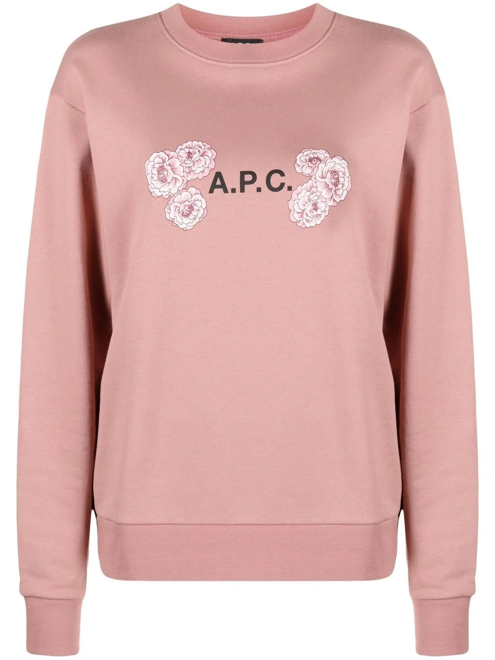 logo-print cotton sweatshirt - 1