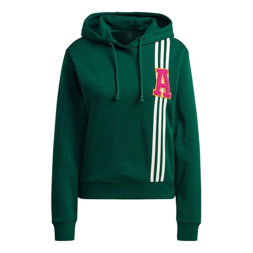 (WMNS) adidas Originals Small Logo Hoodies 'Green' IC5230 - 1