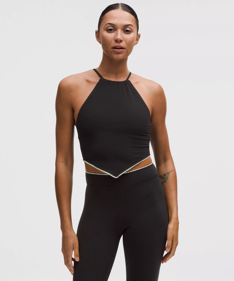 Stitch Trim Halter Tank Top 1