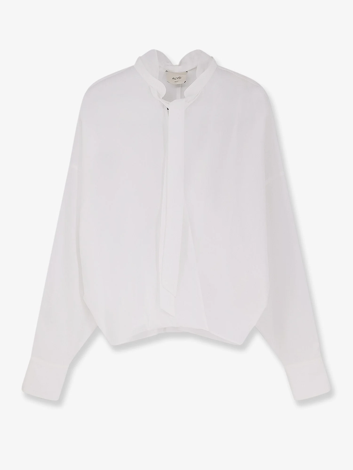 Alysi Cotton Shirt With Bow - 1