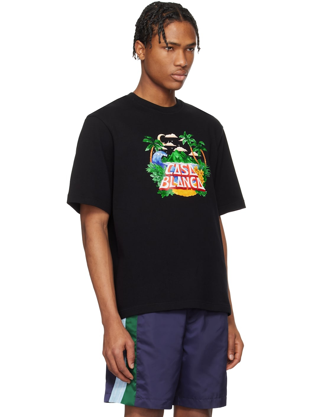 Black 'Casa' Beach Wave T-Shirt - 2