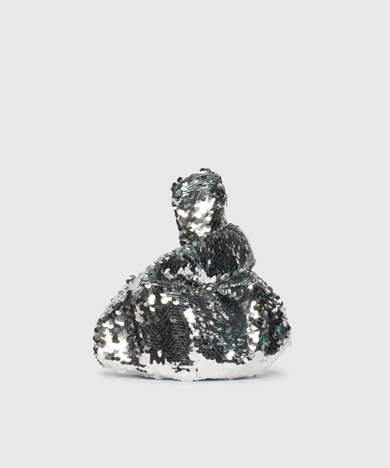 Silver sequin mini handbag. 1