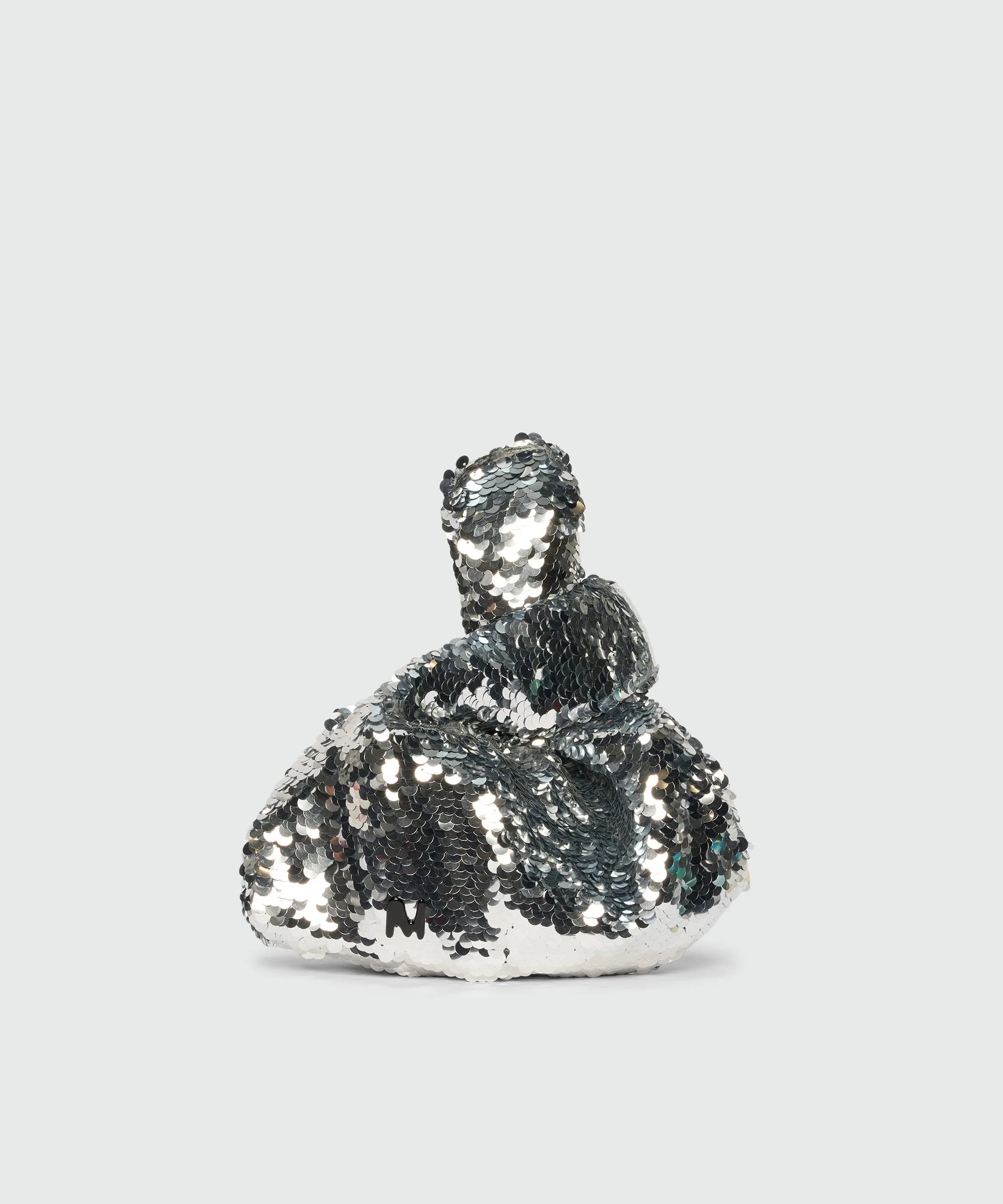 Silver sequin mini handbag. - 1