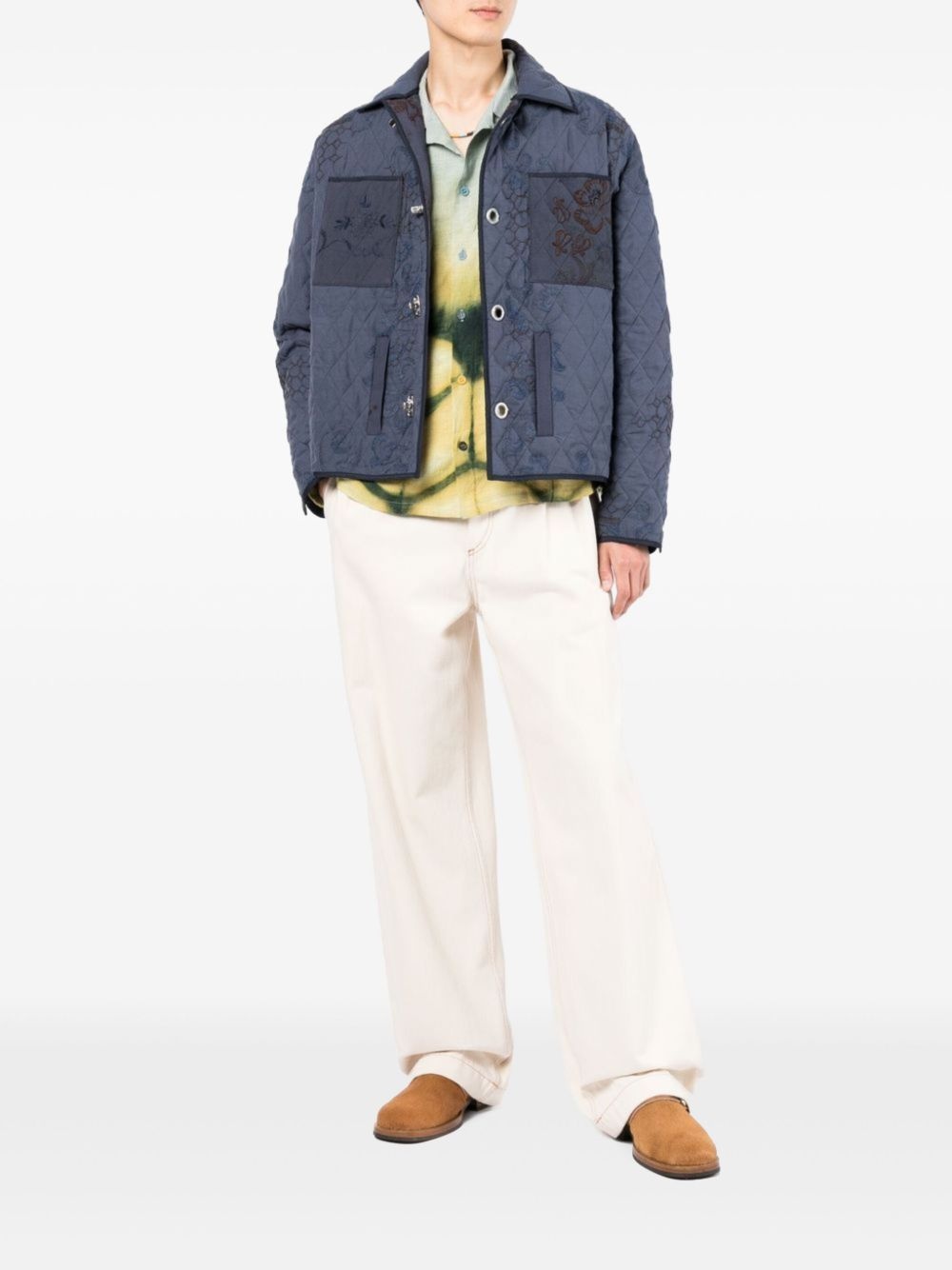 floral-embroidered jacket - 2