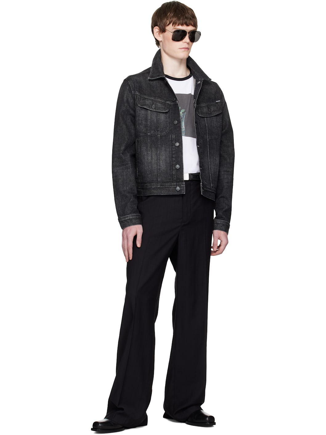 Black Icon Selvedge Denim Jacket - 4