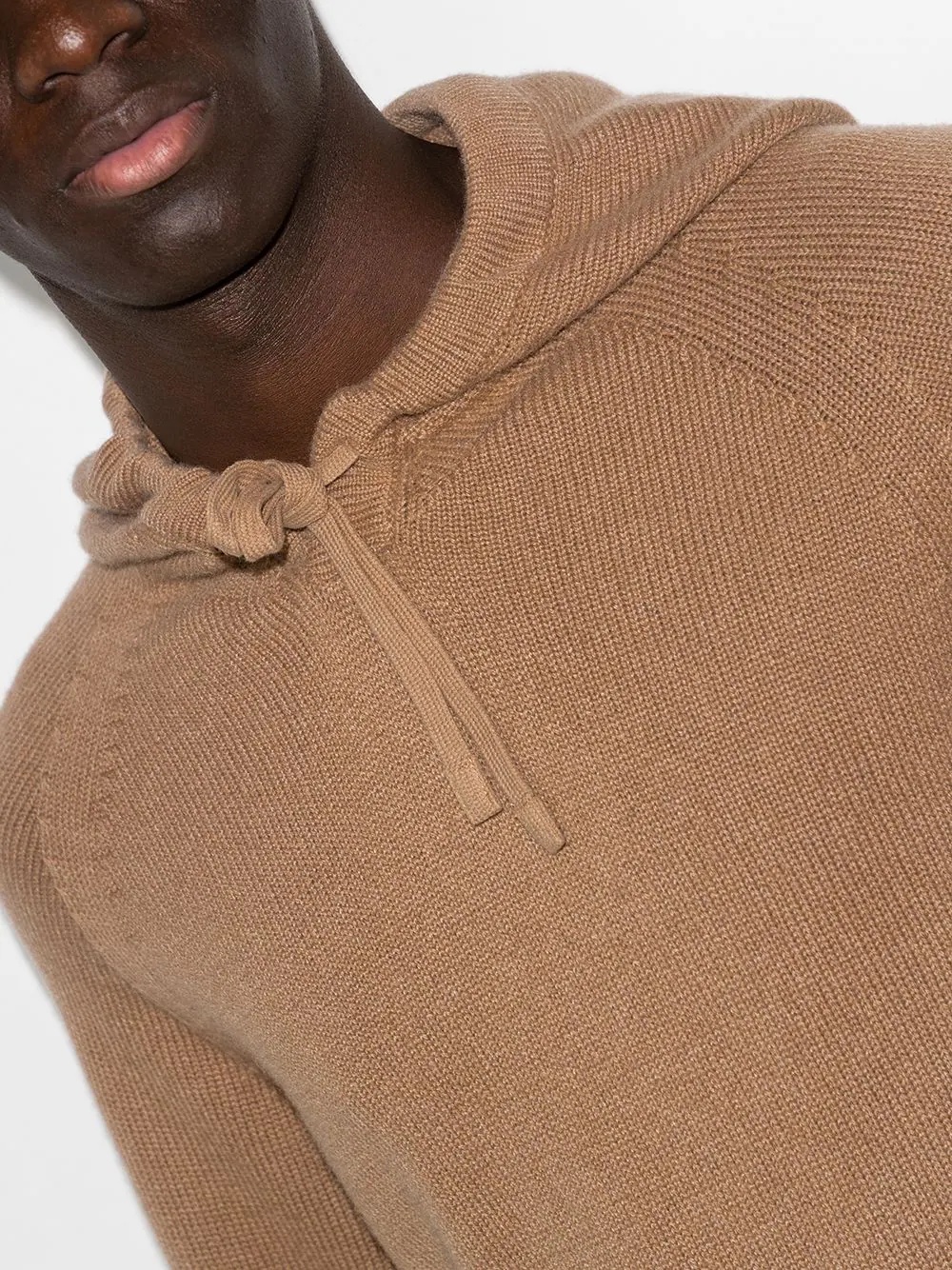 cashmere drawstring hoodie - 4