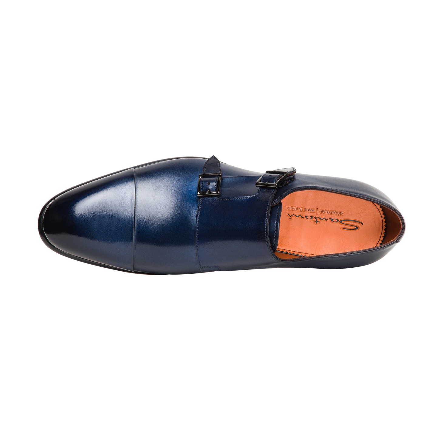 SANTONI CARTER - A TRIBUTE TO BMW 5 SERIES TOURING: Men's Tanzanite Blue Metallic leather double-buc - 4