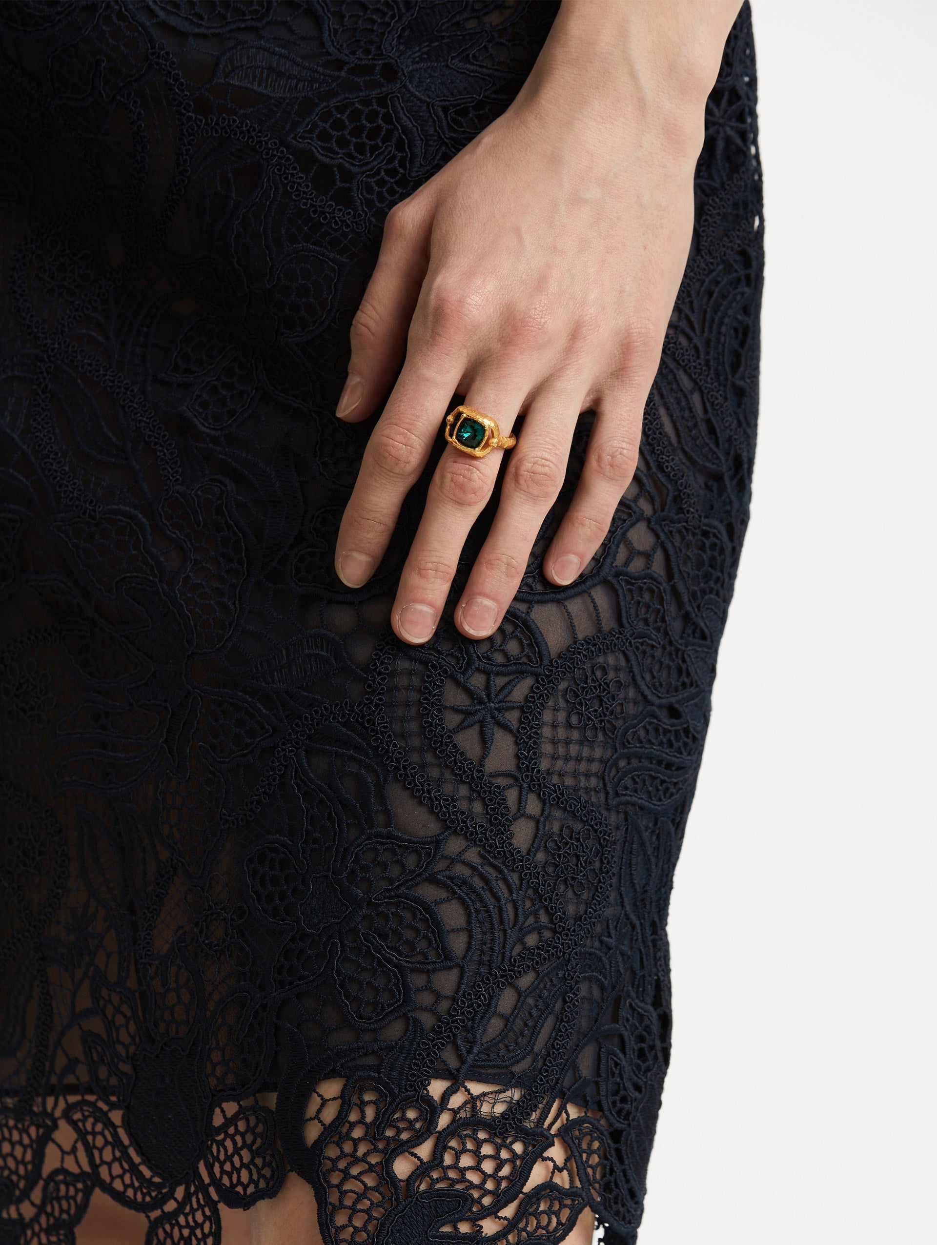 RECTANGLE CRYSTAL RING - 3
