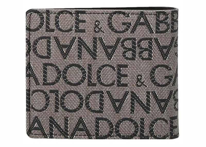 Dolce & Gabbana Dolce & Gabbana Logo Jacquard Wallet Beige/Black outlook
