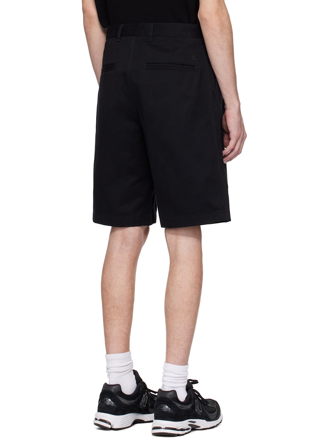 Black Cotton Chino Sophomore Relaxed 10" Shorts - 3
