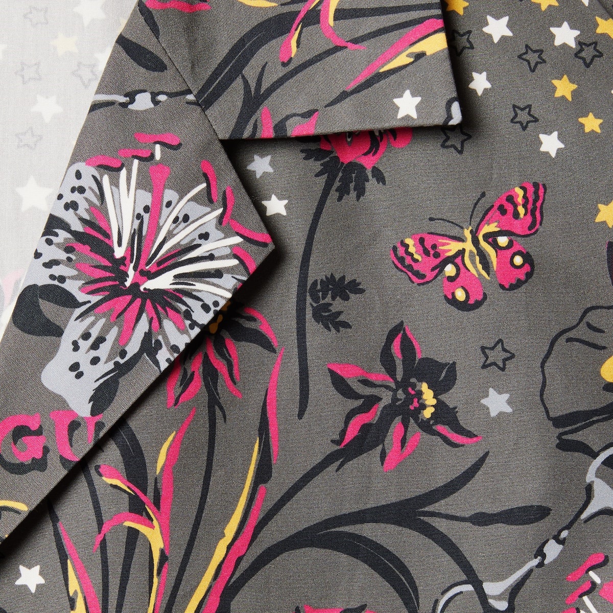 Gucci floral punk print floral shirt - 7