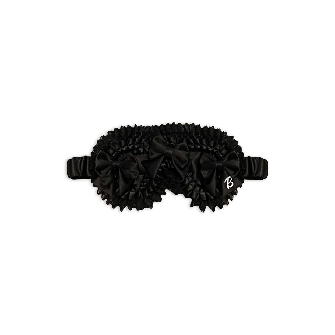 Sleeping Mask Ruffle in Black - 2