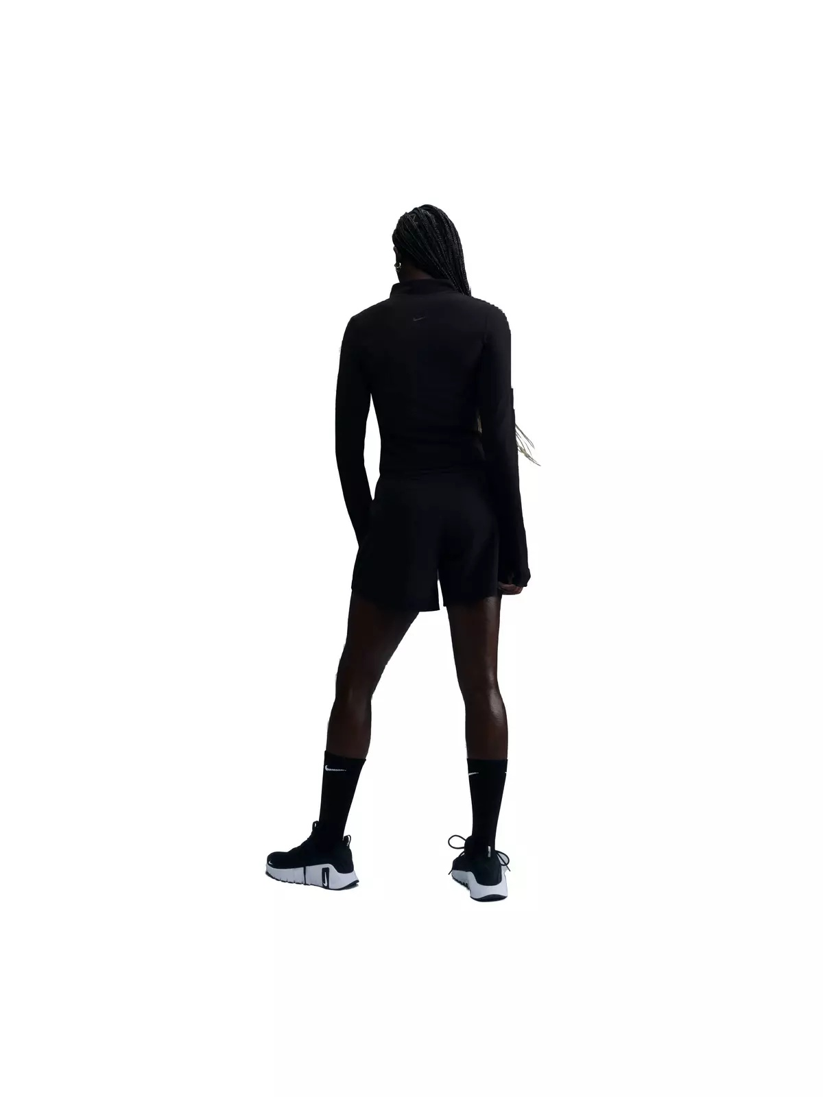 Women's Zenvy Dri-FIT Full-Zip Long-Sleeve Top - Black - 2