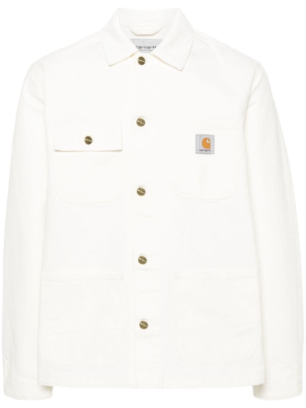 corduroy-collar canvas jacket - 1