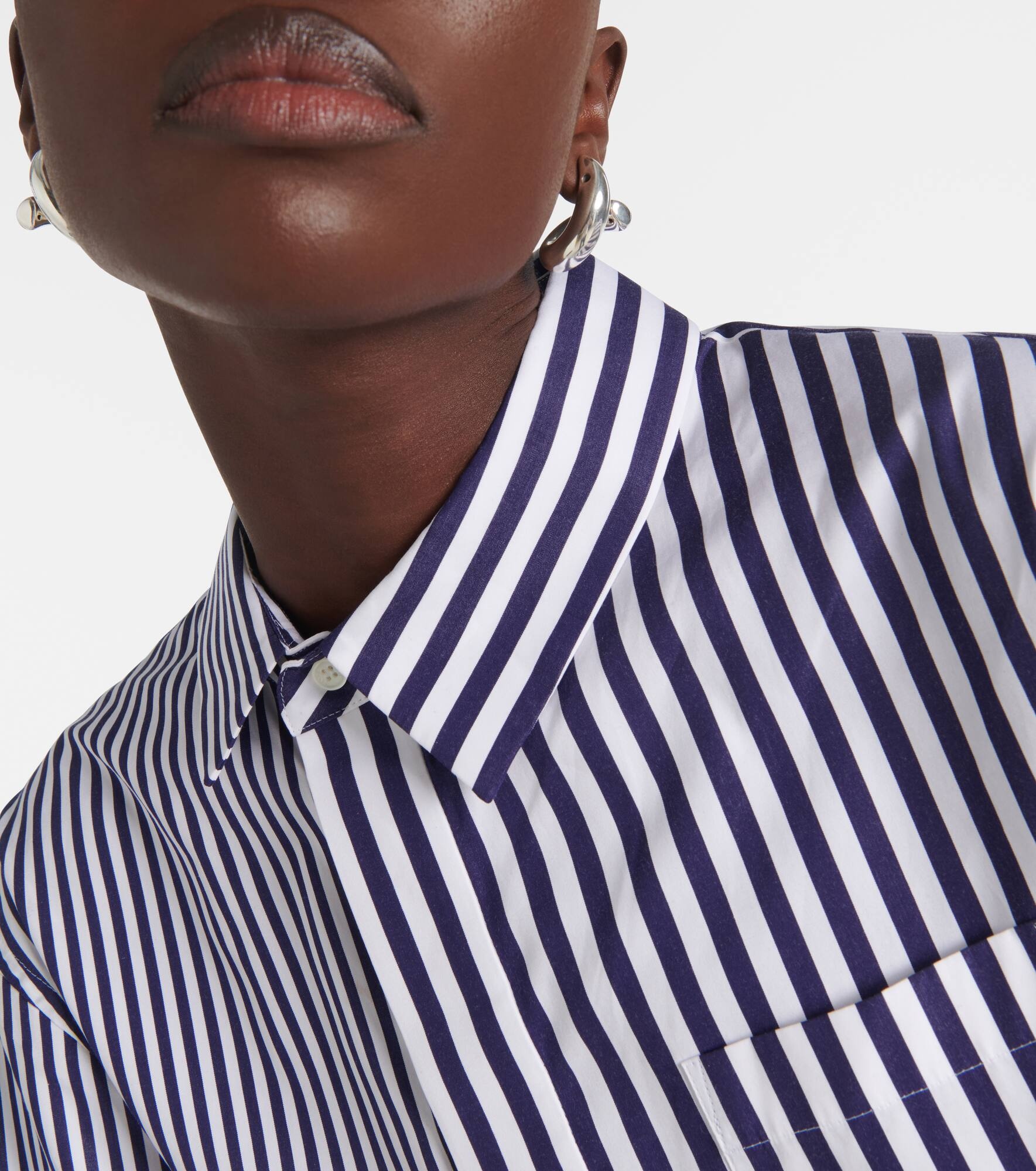 Striped cotton poplin shirt - 5