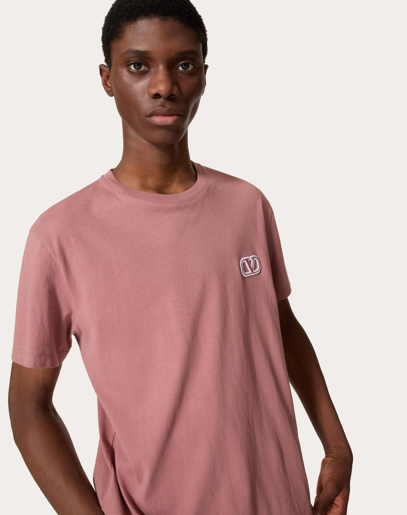 COTTON T-SHIRT WITH VLOGO SIGNATURE PATCH 5