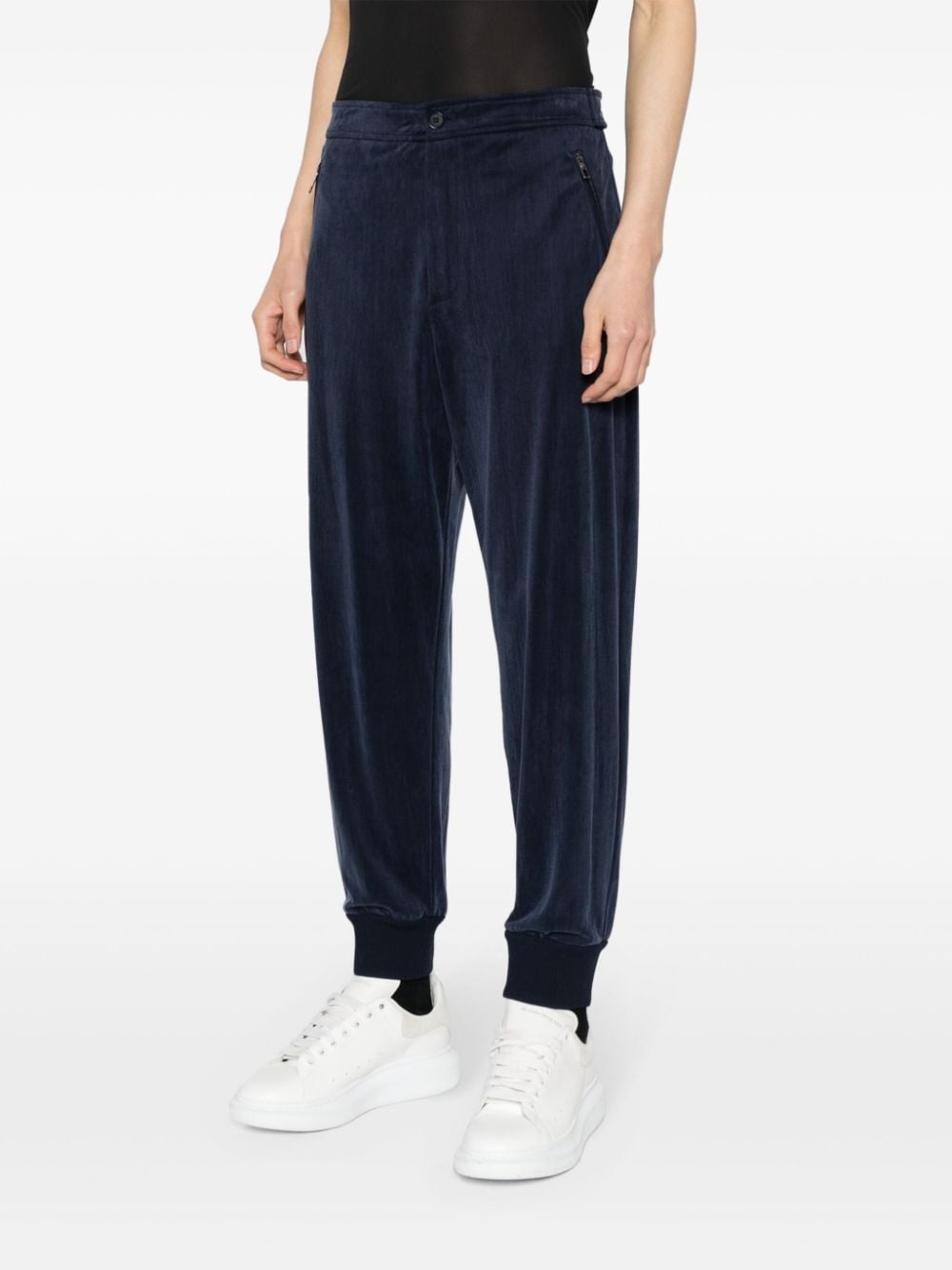 jersey tapered track pants - 3